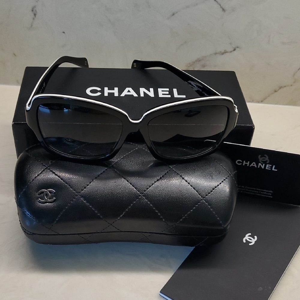 Chanel 5143  Black White  sunglasses